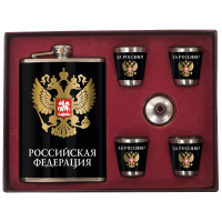Набор "За Россию" фляжка и 4стопки