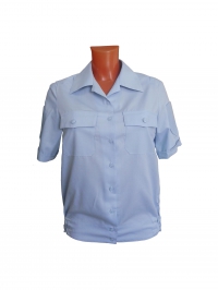 Рубашка женская «Полиция» форменная голубая, короткий рукав