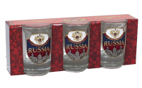 Набор водочных стопок "Россия" 3 шт