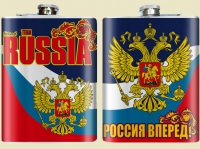 Фляжка сувенирная RUSSIA «Россия вперёд!»