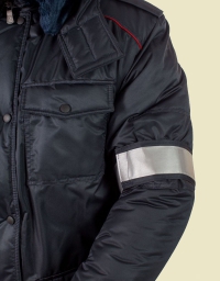 Повязка со светоотражающей лентой - Куртка "Полиция" Всесезонная Удлинённая