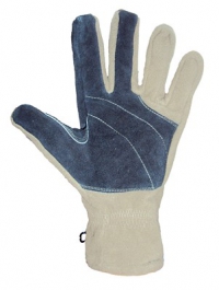 Флисовые перчатки «WindBlock» полар с кожаными вставками