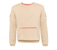 Толстовка бежевого цвета с красным кантом