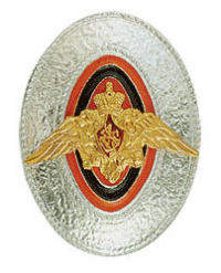 Кокарда металлическая ПВ, рядовой, серебряная