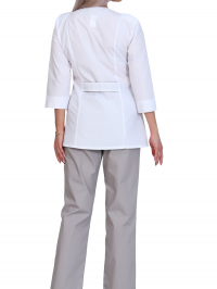 Костюм медицинский, женский мод. 175 СА, Белый и Серый