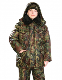 Куртка детская «Зима» зелёный камуфляж
