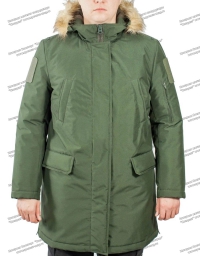 Куртка зимняя МПА-40-02 «Аляска» зелёная, ткань рип-стоп мембрана