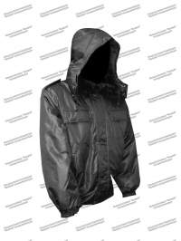 Куртка зимняя «Омега» чёрная 2 слоя синтепона