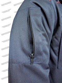 Карман на молнии - Куртка Полиции, всесезонная, удлиненная, Темно-синяя, тк. Грета