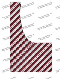 Шарф (Платок) РЖД женский с черными и красными полосками, нового образца