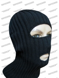 Шлем-маска черная с двумя отверстиями