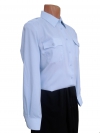 Рубашка женская форменная «Полиция» голубая, длинный рукав
