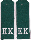 Погоны кадетские (КК) зелёные сукно
