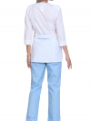 Костюм медицинский, женский мод. 175 СА, Белый и Светло-голубой