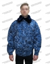 Куртка зимняя «Омега» синяя цифра 2 слоя синтепона