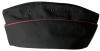 Пилотка Морская пехота, черная с красным кантом