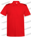 Рубашка Поло «Юнармия» красная с фальшпогонами