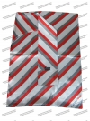 Шарф (Платок) РЖД женский с красными и темно-серыми полосками, нового образца