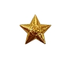 Звезда 13 мм. пластиковая золотая рифленая
