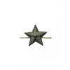 Звезда на погоны мет. 20 мм (рифленая) олива