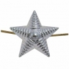 Звезда на погоны мет. 20 мм (рифленая) серебряная