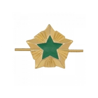 Звезда на погоны мет. 14 мм Росприроднадзор/Госохотнадзор (зол. с зел. эмалью)