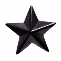 Звезда 20 мм. пластиковая черная